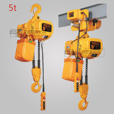環(huán)鏈電動葫蘆起重機WKTO運行鬼頭款鏈條起重葫蘆行吊5t4m5噸4米 圖片_高清大圖 